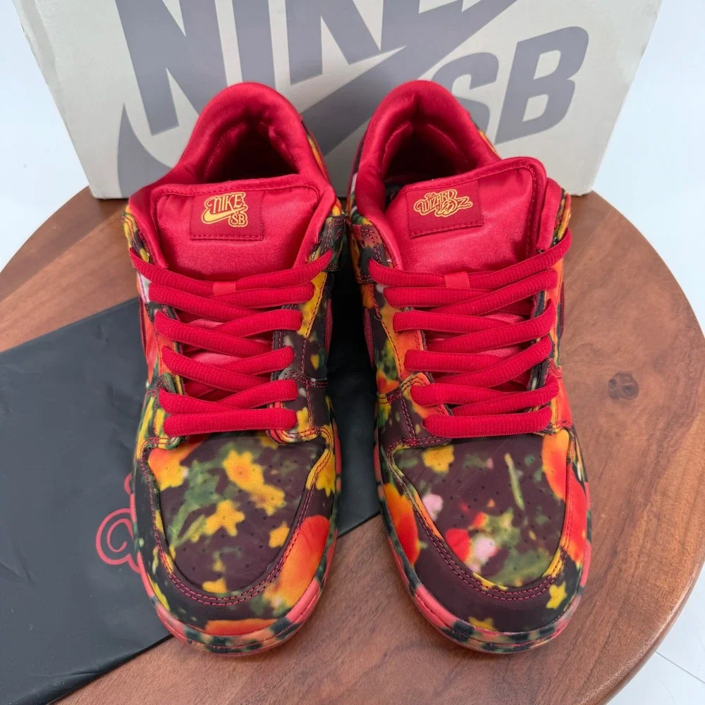 Nike SB Dunk Low Pro Wizard of Oz Poppy Field Red Multi FZ1291 600 Mens 9.5